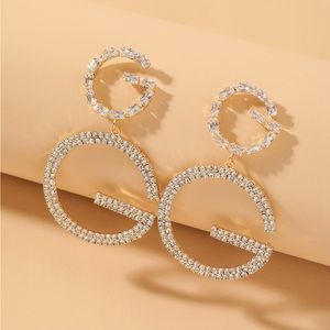 Rhinestone G Earrings